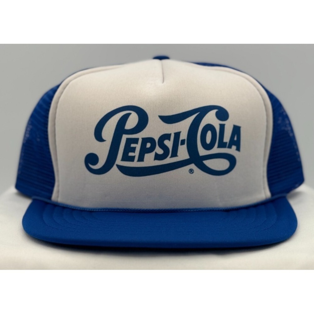 Vintage Pepsi - Cola Truckers Cap - Blue/White - 100% Poly - Never Worn!